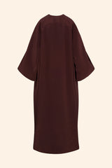 Shop evening coat. Silk wool mikado opera coat reversible with comic print