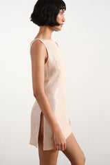 Grover Rad mini dress light pink silk sequins