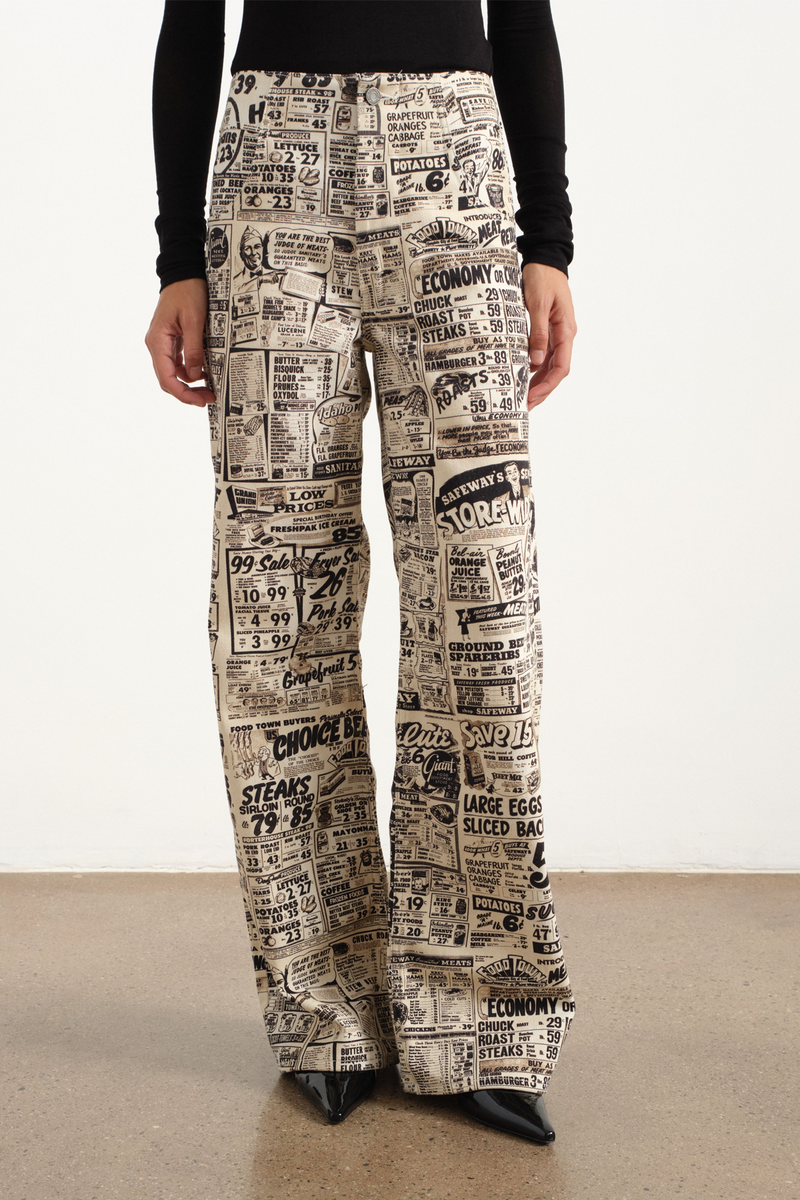 Coupon Wide Leg Jean