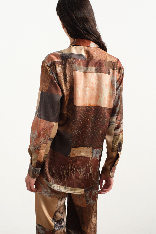 Marble Satin Top