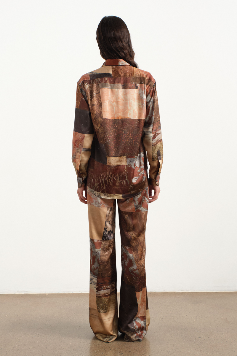 Marble Satin Trouser