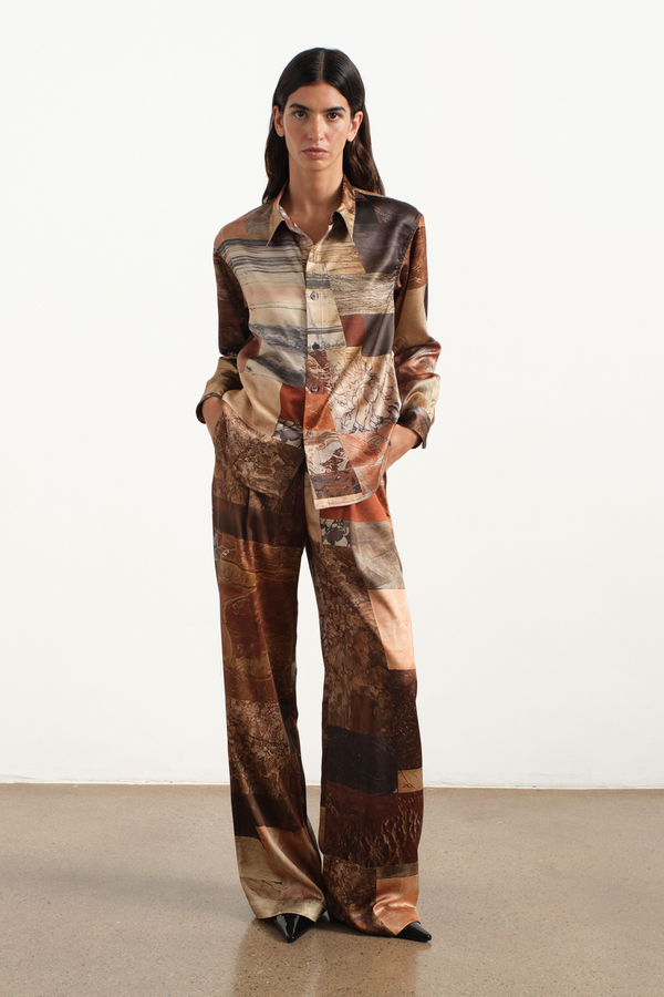 Marble Satin Trouser