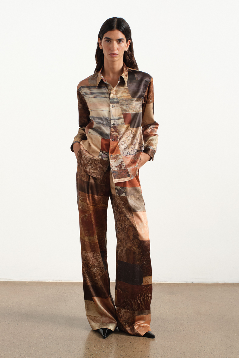 Marble Satin Trouser
