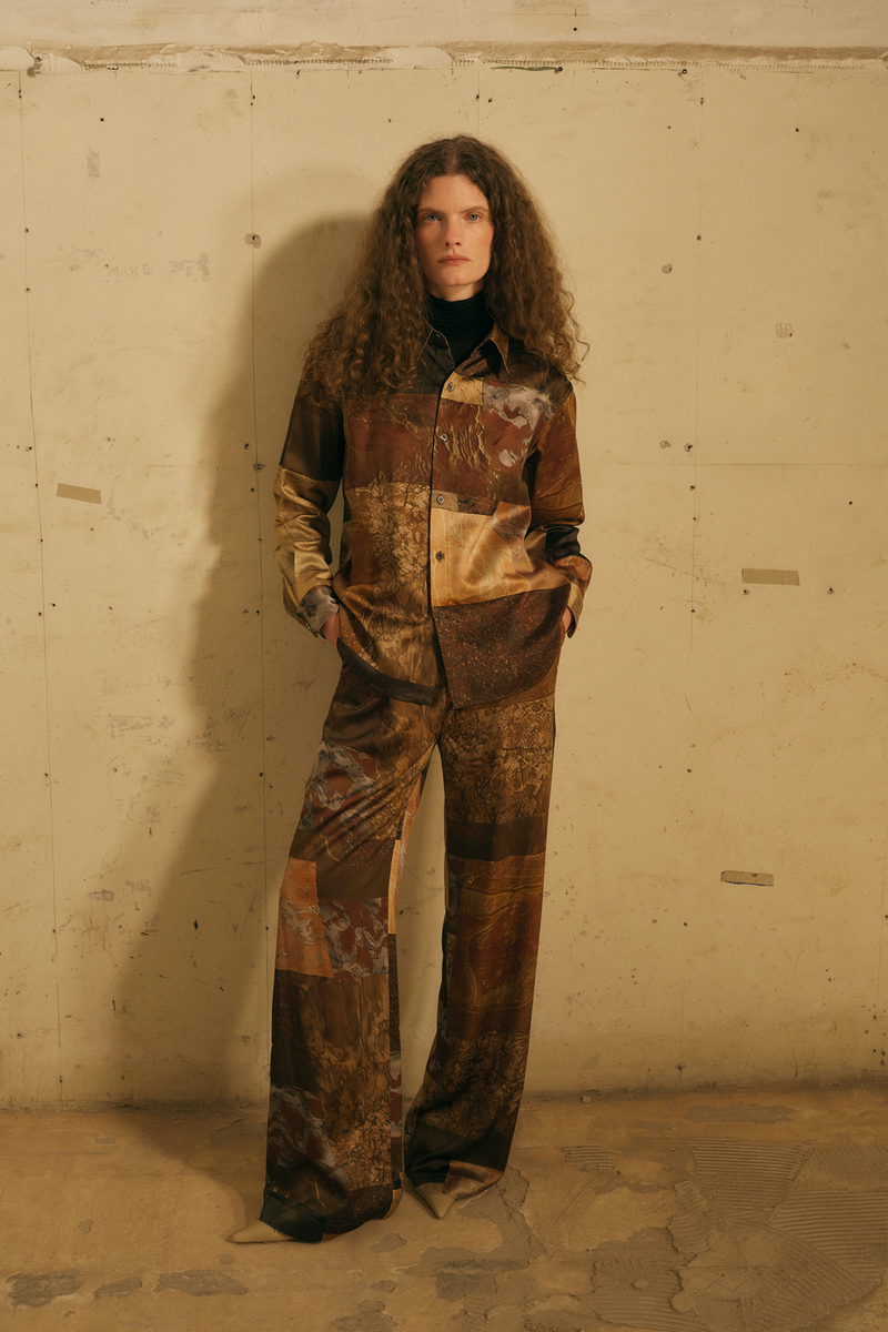 Marble Satin Trouser