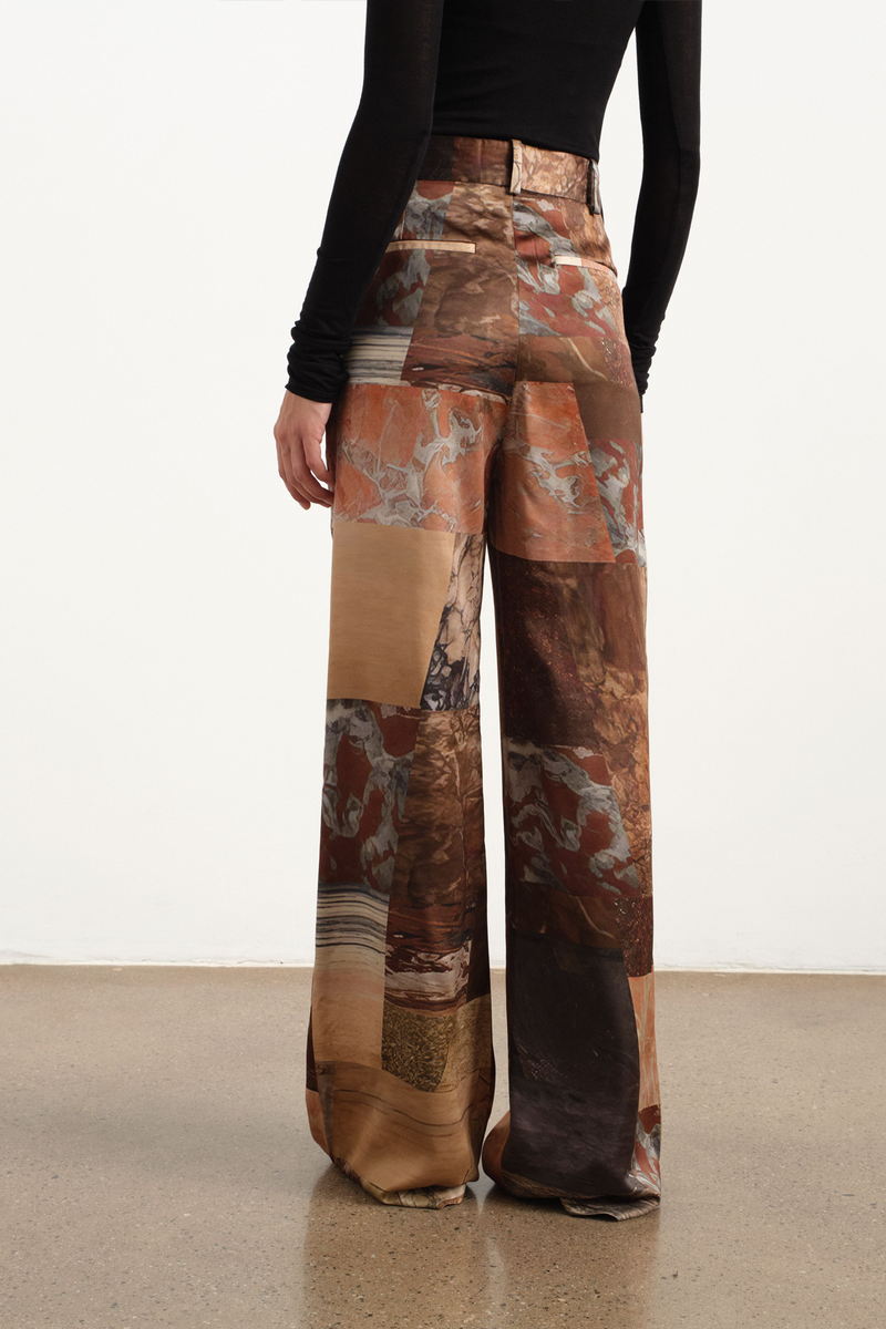 Marble Satin Trouser