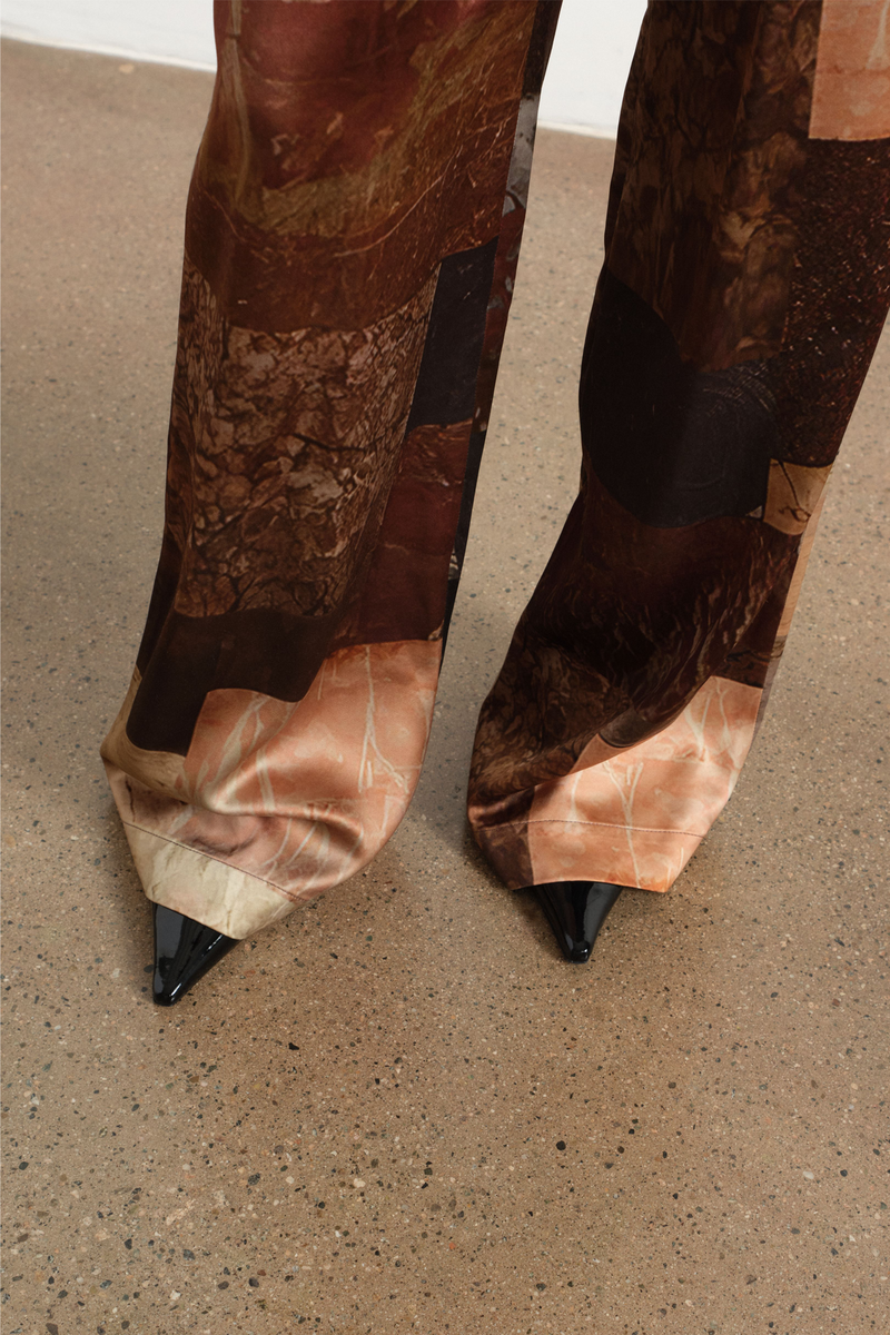 Marble Satin Trouser