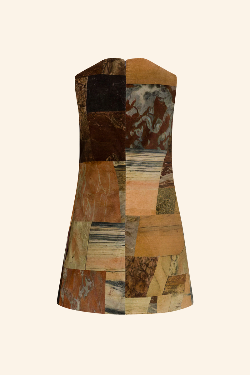 Marble Velvet Mini Dress