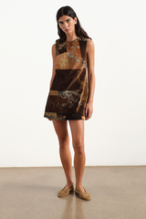 Marble Velvet Mini Dress