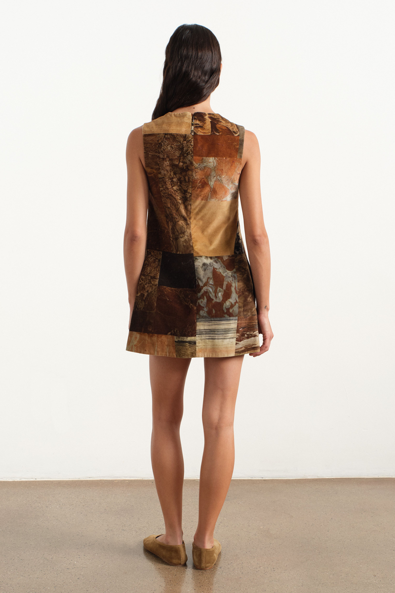 Marble Velvet Mini Dress Grover Rad Marble Velvet Mini Dress Grover Rad