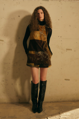 Marble Velvet Mini Dress