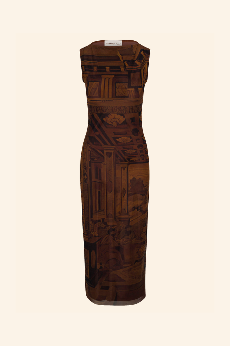 Marquetry Midi Dress