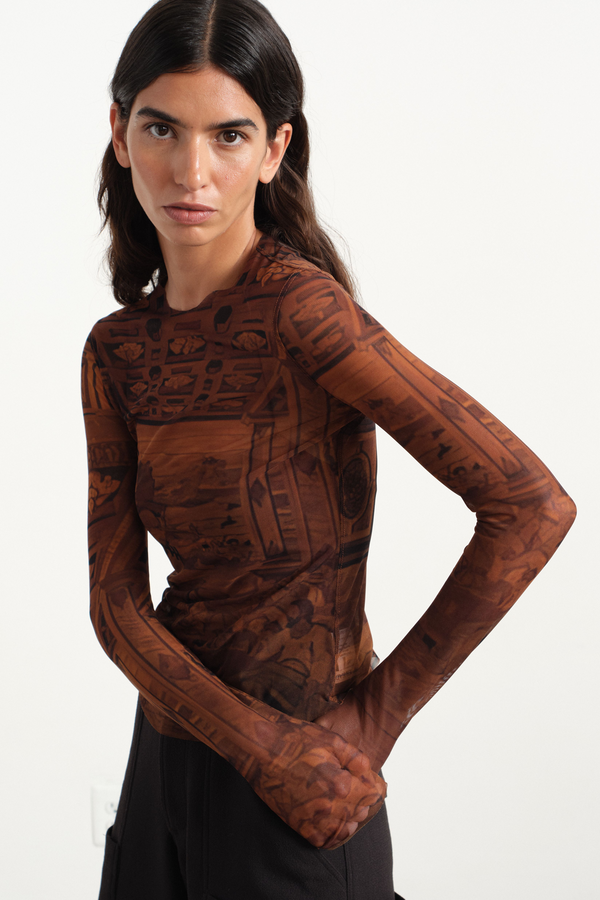 Marquetry Long Sleeve Top