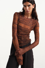 Marquetry Long Sleeve Top