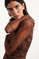 Marquetry Long Sleeve Top
