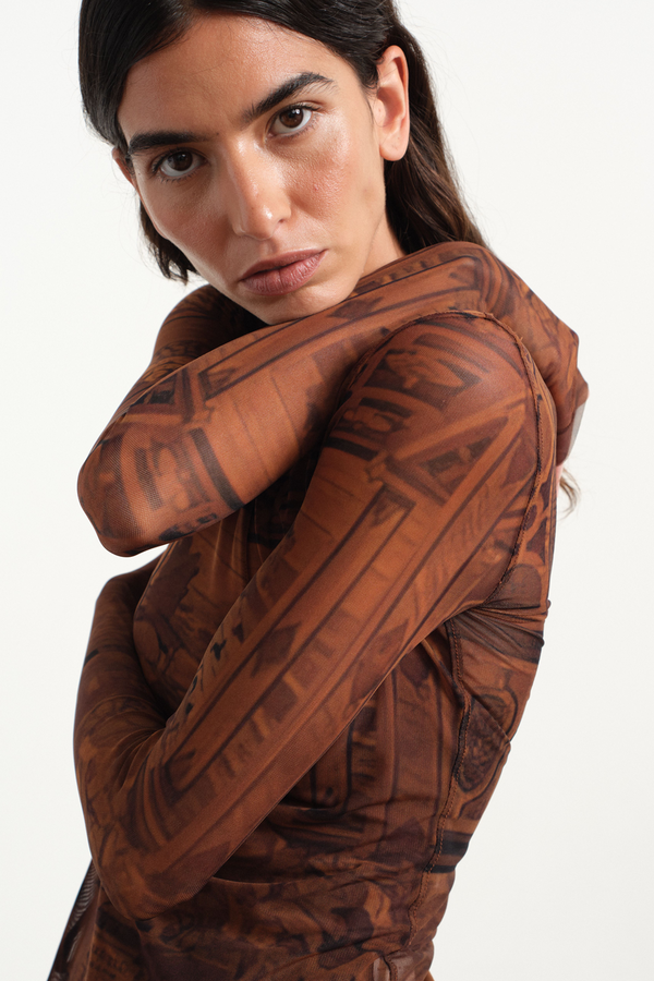 Marquetry Long Sleeve Top