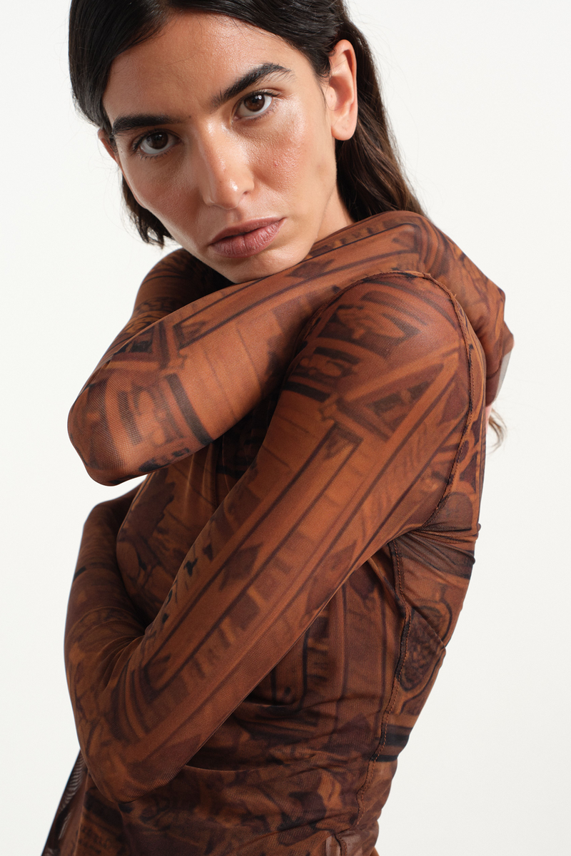 Marquetry Long Sleeve Top