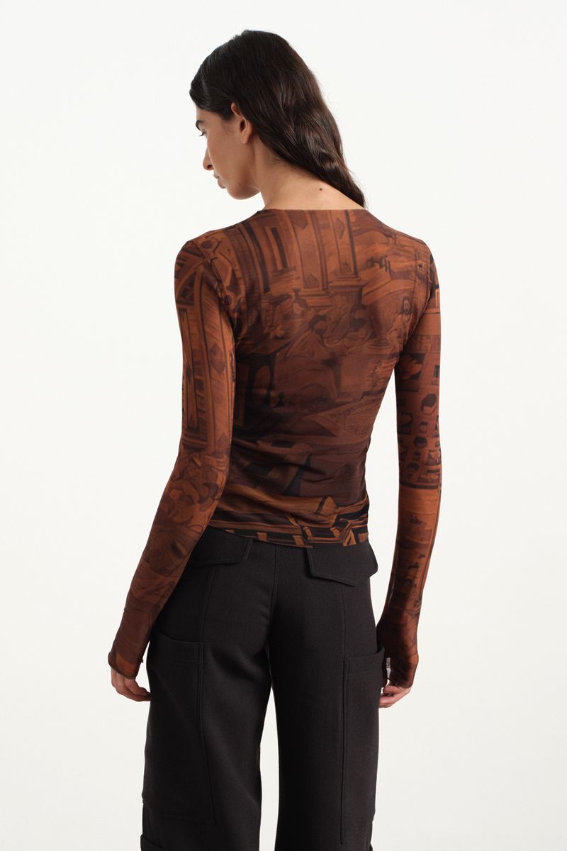 Marquetry Long Sleeve Top