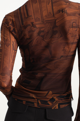 Marquetry Long Sleeve Top
