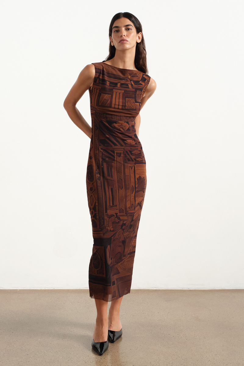 Marquetry Midi Dress