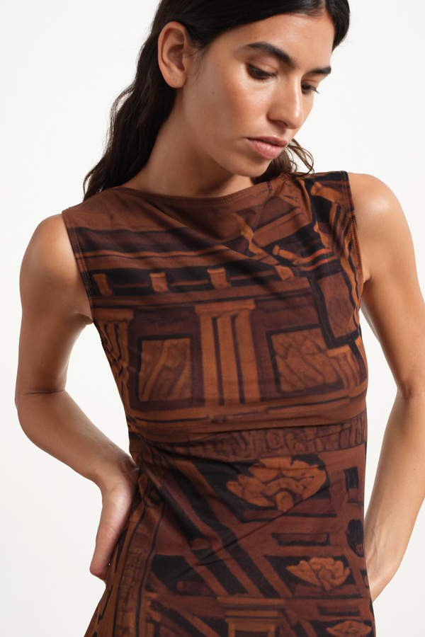 Marquetry Midi Dress