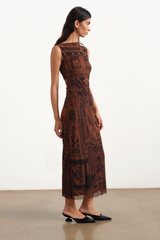 Marquetry Midi Dress