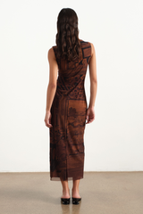 Marquetry Midi Dress