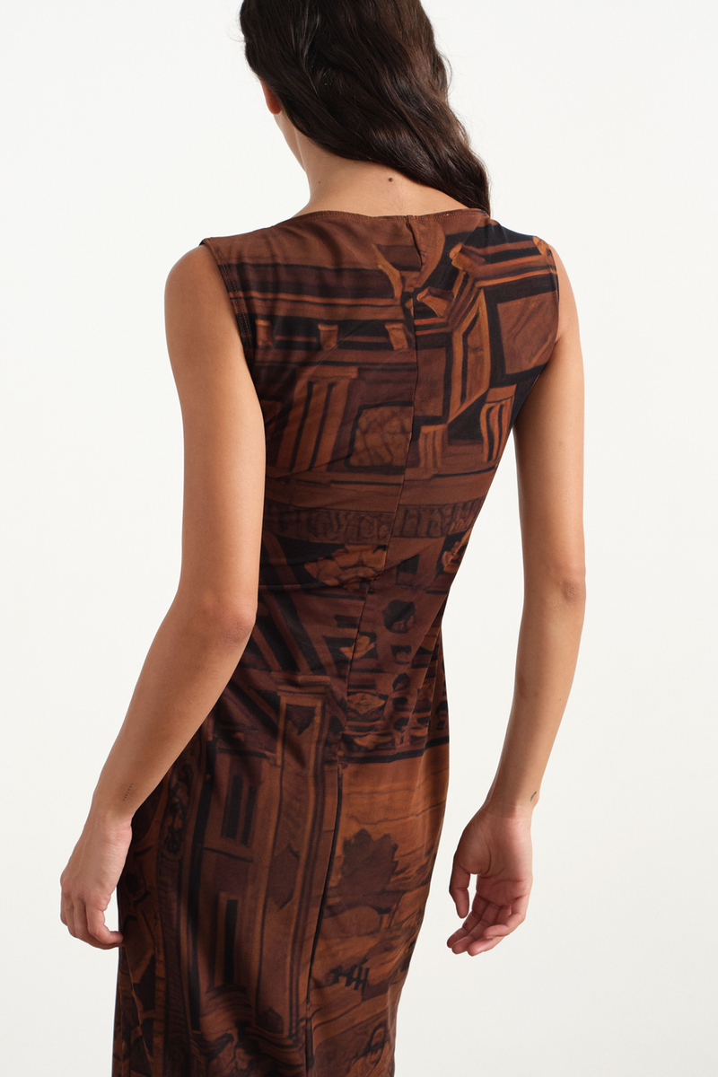 Marquetry Midi Dress