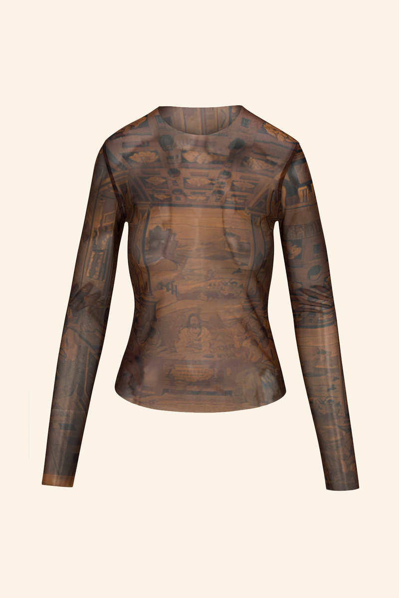 Marquetry Long Sleeve Top