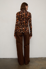 Grover Rad artist jonathan yeo collaboration falling leaves collage female genitalia fitted collared button down shirt