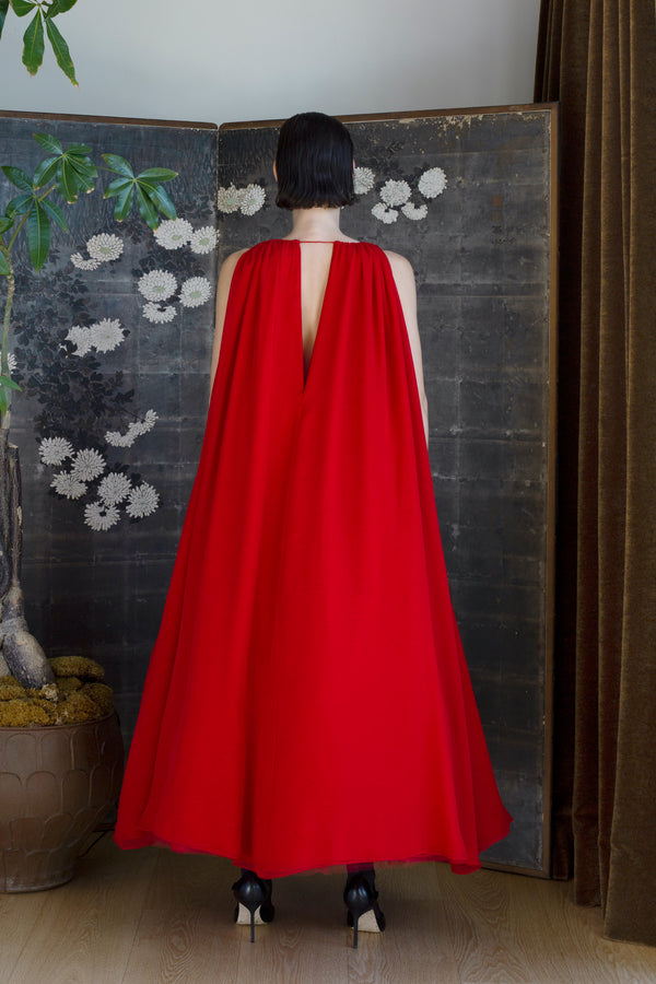 Shop evening wear dresses. Red chiffon tulle dress with hester prynne graphic